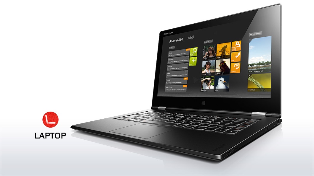 The Yoga 2 Pro in Laptop mode.