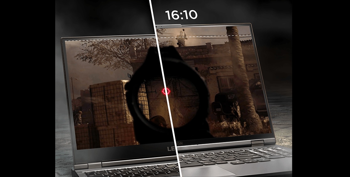 Comparativa de pantallas de la Legion 5 Pro (16”, AMD) con otra laptop Legion.