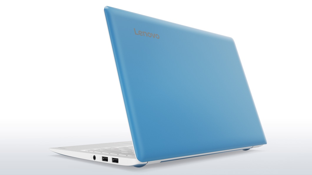 Lenovo Ideapad 110S (11, Intel) in Blue, Back Right Side View Open