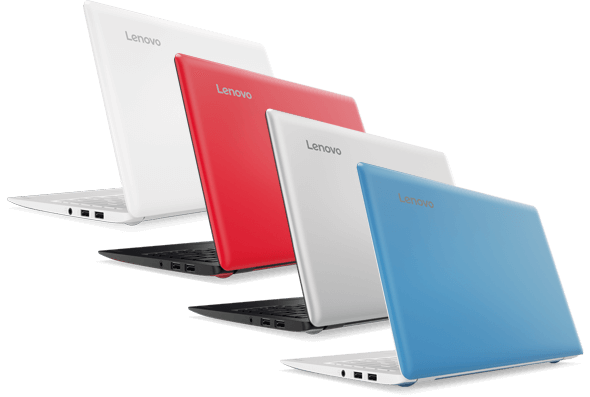 Lenovo Ideapad 110S (11, Intel) 4 Available Colors: Platinum Silver, Chalk White, Flamenco Red, and Aqua Blue