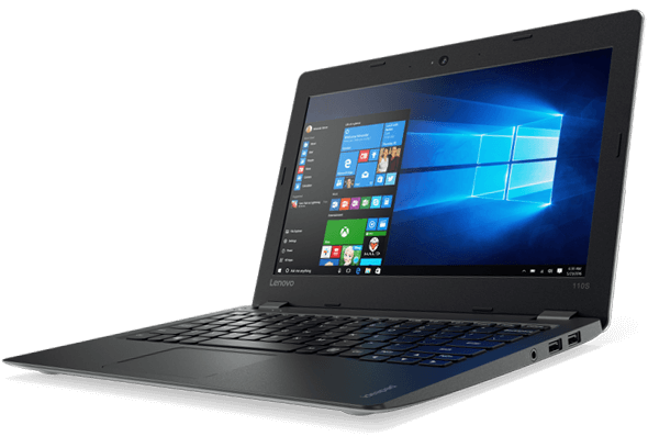 Lenovo Ideapad 110S (11, Intel) Front Right View Featuring Windows 10 Home