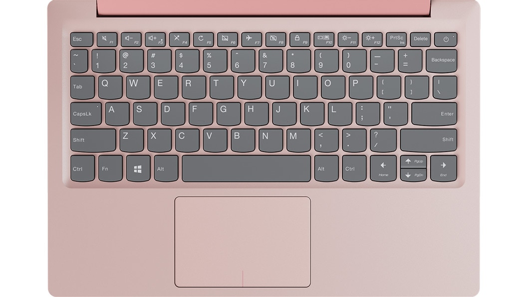 Lenovo Ideapad 120S (11, Intel) in Pink Overhead View of Keyboard
