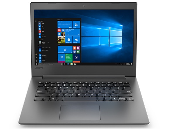 Lenovo Ideapad 130 (14), front view showing display, keyboard and touchpad. 