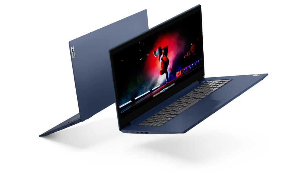 View of front and rear of two Lenovo Ideapad 3(17