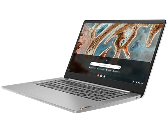 IdeaPad 3 Chromebook (14″ MTK) Arctic Grey Front Facing Left