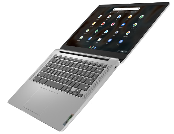 IdeaPad 3 Chromebook (14″ MTK) Arctic Grey Left 180 Degree