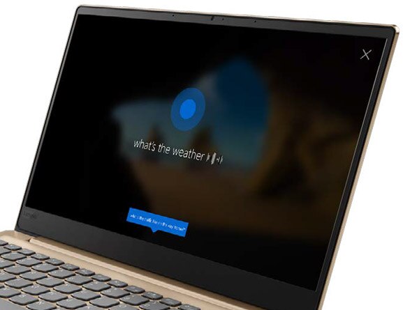 Lenovo Ideapad 320S (13) in Gold, Front Right View Featuring Windows 10