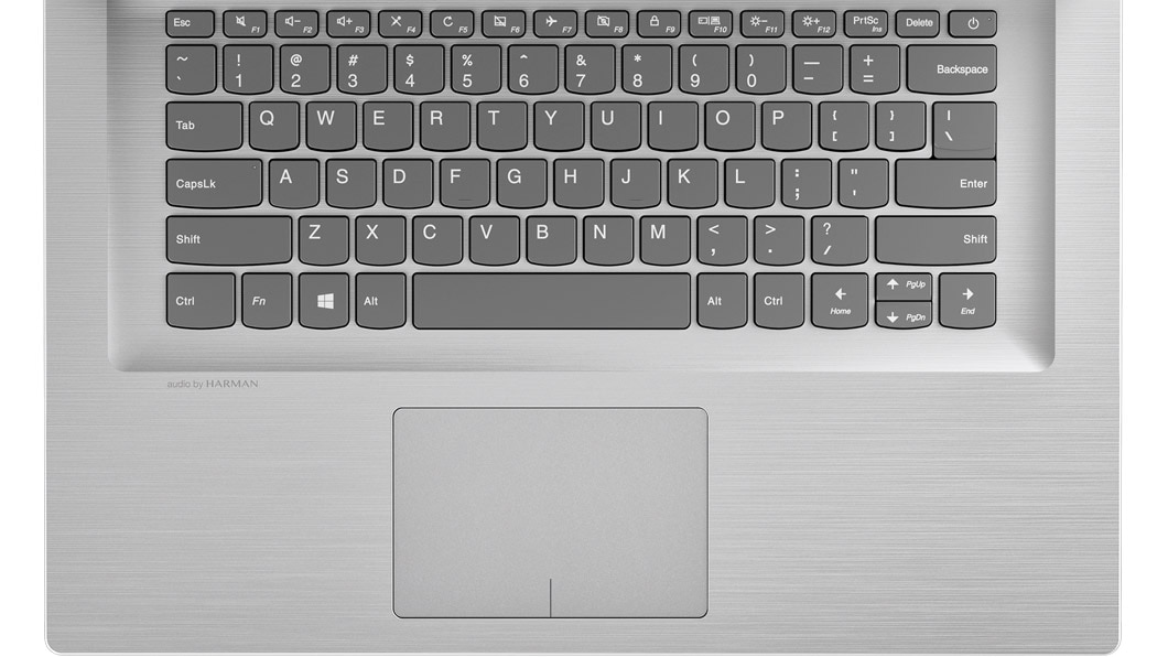 Lenovo Ideapad 320S (15) Overhead View of Keyboard
