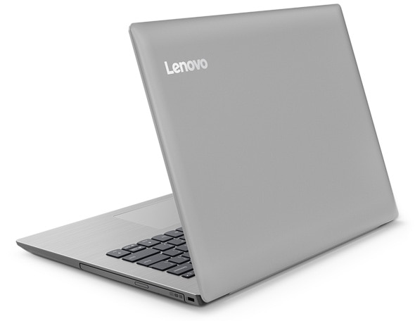 Lenovo Ideapad 330 (14), right back view, showing DVD drive.