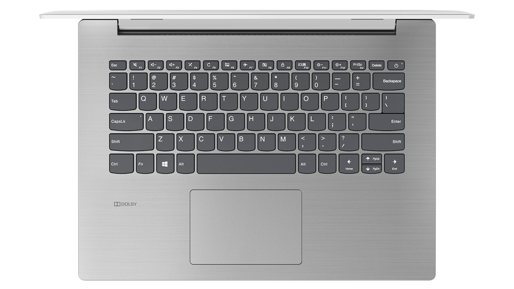 Lenovo Ideapad 330 (14) top view, showing keyboard and touchpad.