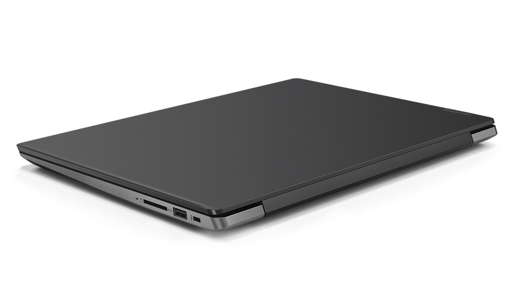 Lenovo Ideapad 330S (14, AMD), iron grey, back right view, closed. 