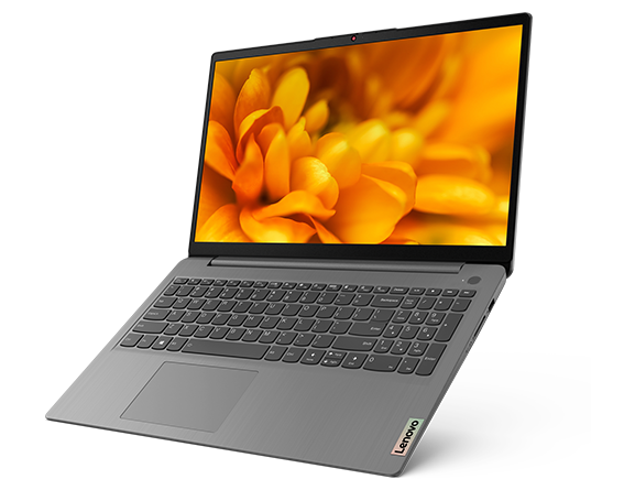 Laptop IdeaPad 3i 6ta Gen de 15.6” vista desde un ángulo derecho y abierta a poco más de 90°