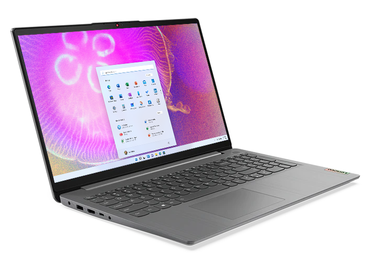 Laptop IdeaPad 3i 6ta Gen de 15.6” vista desde el perfil izquierdo