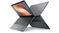 Thumbnail image of two Storm Grey Lenovo IdeaPad 5 Gen 7 laptop PCs forming ‘X’ shape in space.