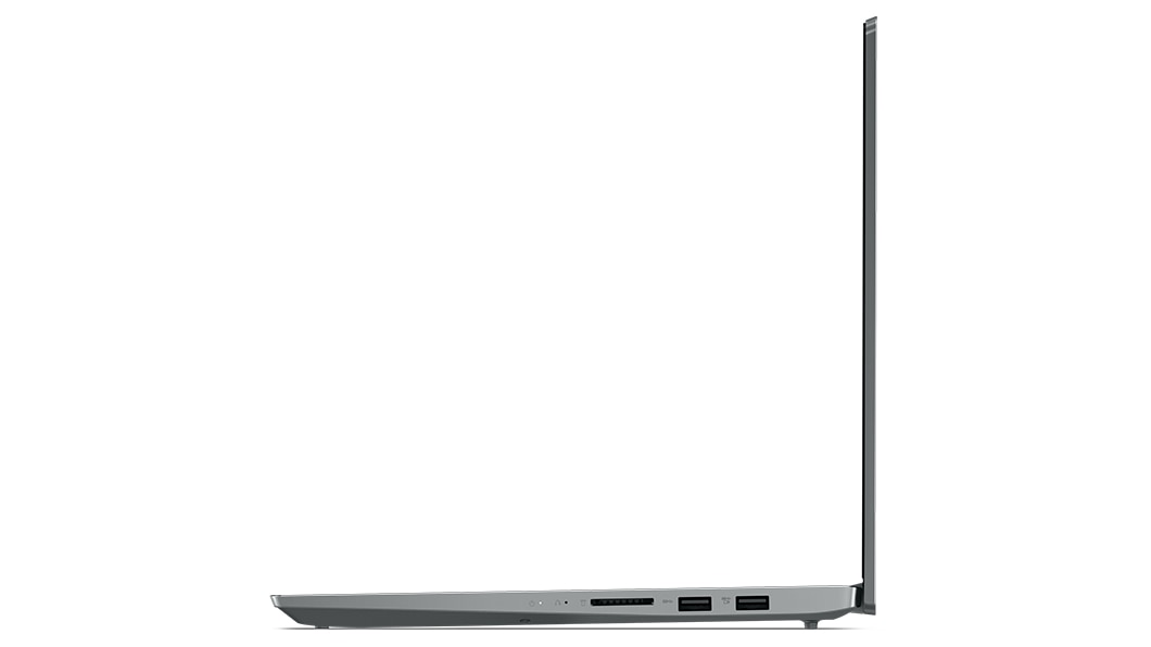 Left-side view Lenovo IdeaPad 5 Gen 7 laptop PC, positioned vertically.
