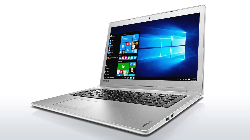 Lenovo Ideapad 510 (15) in White, Front Right Side View