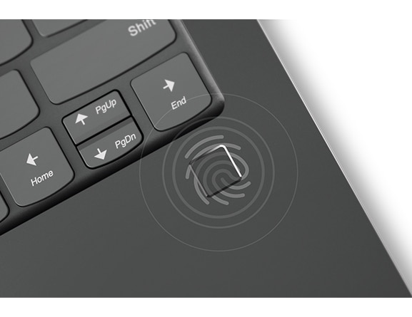 Lenovo Ideapad 530S; closeup of fingerprint reader