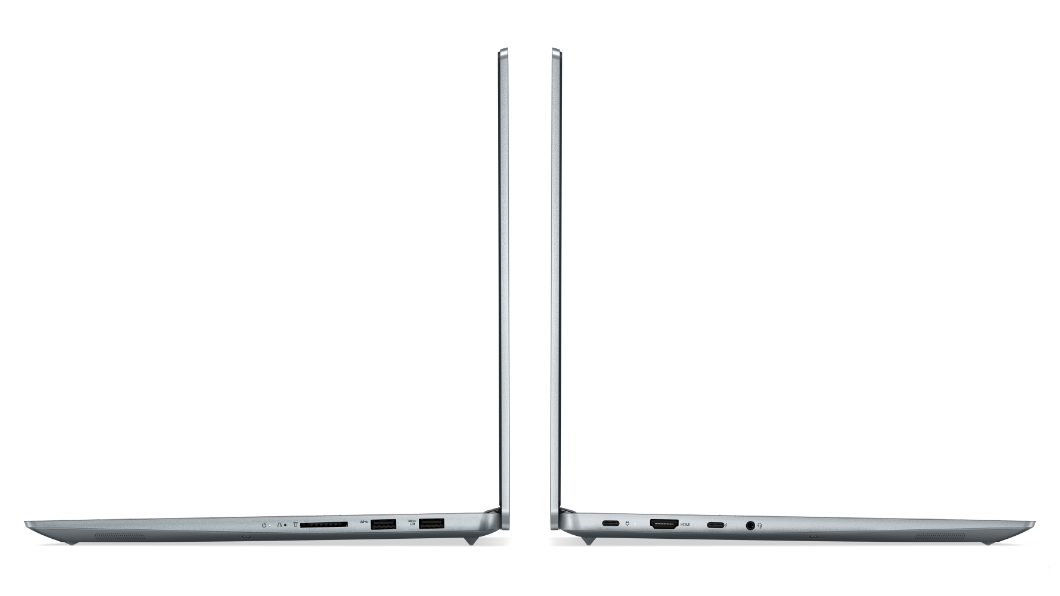 Laptop Lenovo IdeaPad 5i Pro de 16” vista desde los perfiles izquierdo y derecho