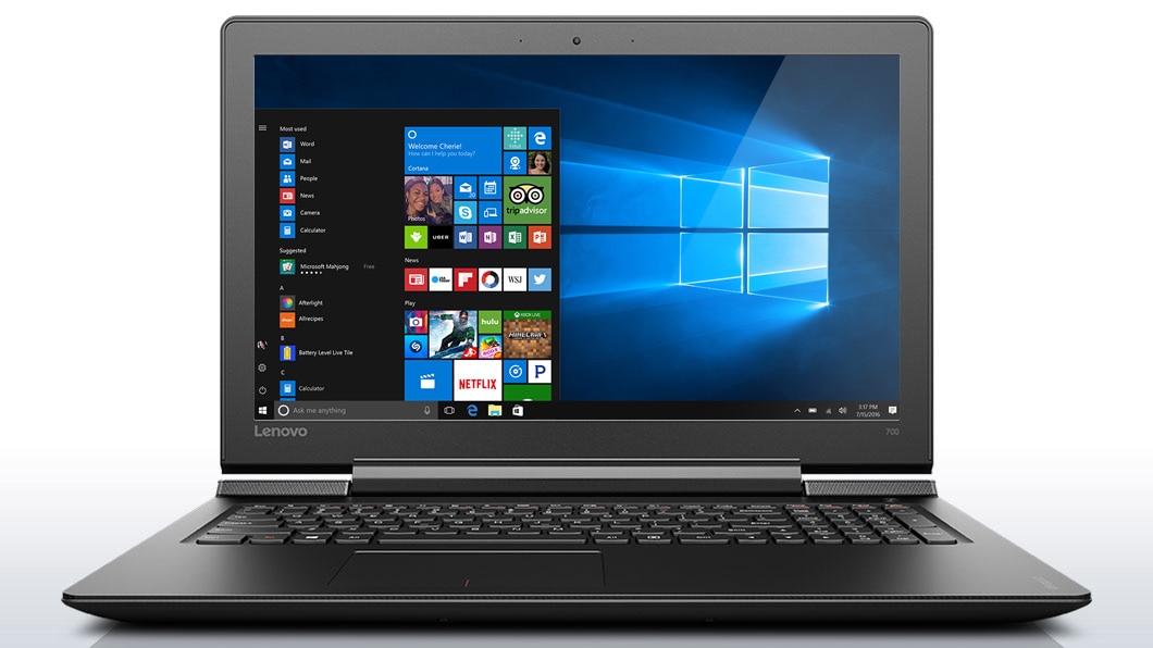 Lenovo Ideapad 700, Front View Featuring Windows 10