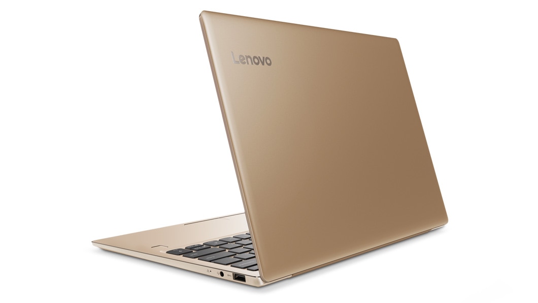 Lenovo Ideapad 720S (13, AMD) laptop, champagne, back left angle view