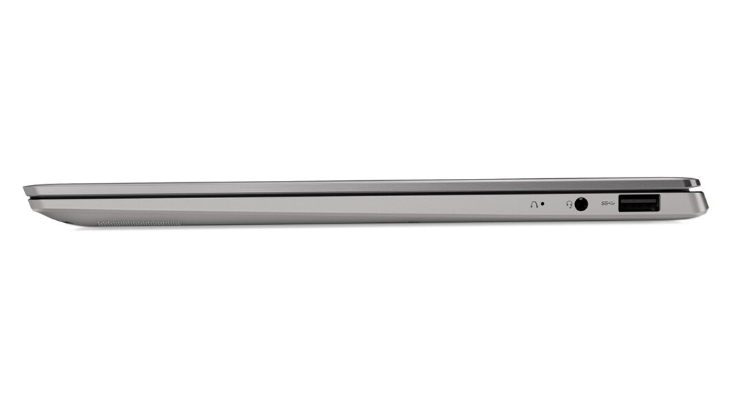 Lenovo Ideapad 720S (13, AMD) laptop, closed, platinum, left side view