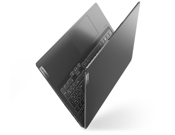 IdeaPad Creator 5 Gen 6 (16” AMD) laptop – inverted ¾ right-front view with lid partially open