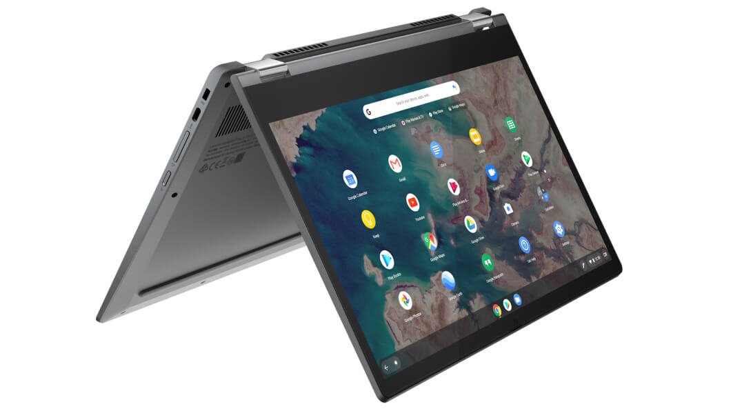 Lenovo IdeaPad 5 Flex Chromebook in tent mode