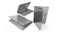 Various views of the IdeaPad Flex 5 laptop, platinum grey