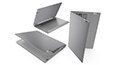 Various views of the 15-inch IdeaPad Flex 5 laptop, platinum grey