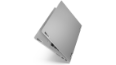 IDEAPAD FLEX 5 (15″ AMD) PLATINUM GREY IN LAPTOP MODE, SLIGHTLY CLOSED, RIGHT SIDE VIEW