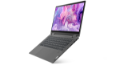 IDEAPAD FLEX 5 (15″ AMD) IN GRAPHITE GREY LAPTOP MODE OPEN WITH SCREEN ON, RIGHT SIDE VIEW