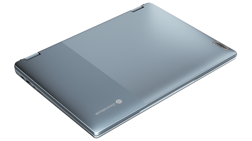 IdeaPad Flex 5i Chromebook Gen 7 (14'' Intel) – Dreiviertelansicht von links oben, Deckel geschlossen