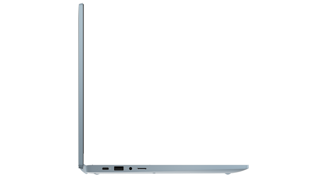 IdeaPad Flex 5i Chromebook Gen 7 (14'' Intel)—left profile, laptop mode, lid open
