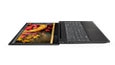 Side view of Lenovo IdeaPad S340 (15, Intel) open 180 degrees showing display thumbnail