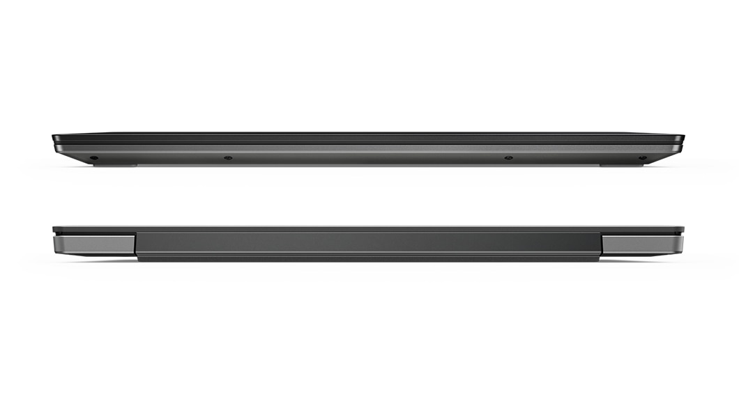 Lenovo Ideapad S530 laptop closed, front and back views.