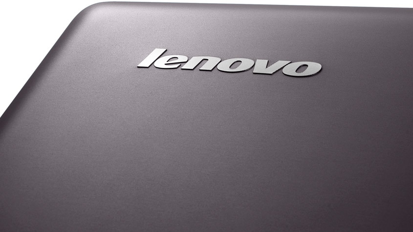 lenovo laptop ideapad u410 metallic grey closeup cover