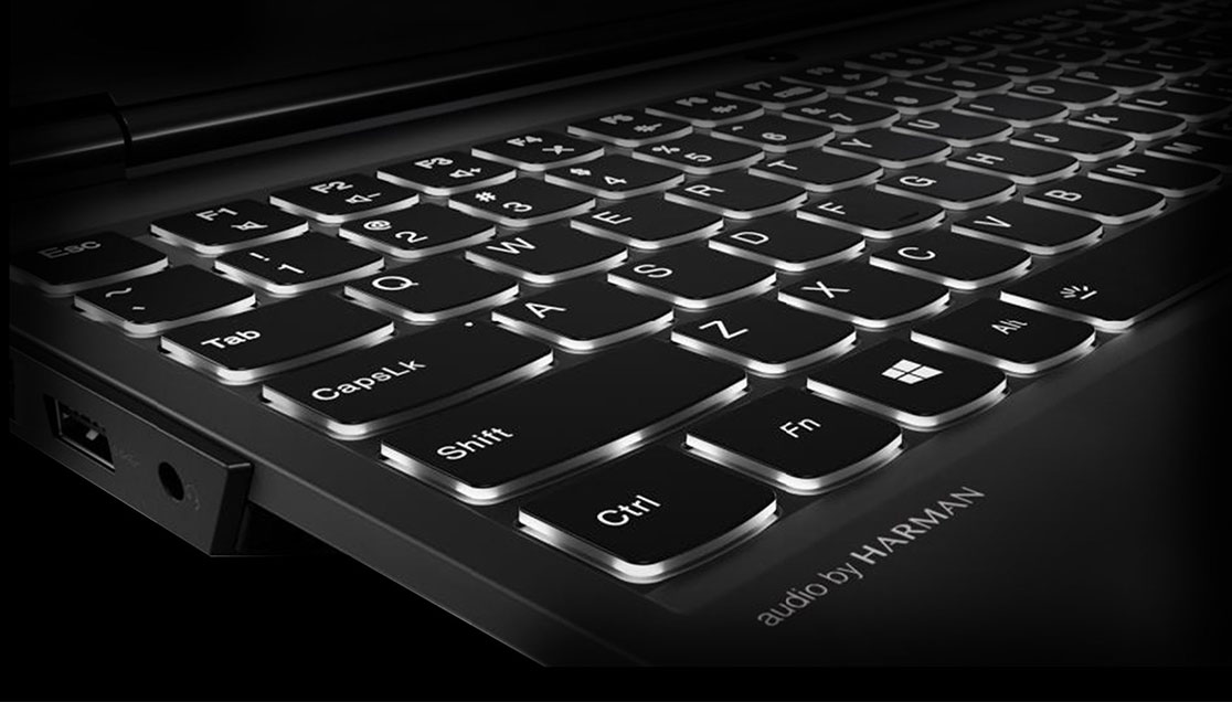 Lenovo Legion Y530 gaming laptop - close shot of keyboard