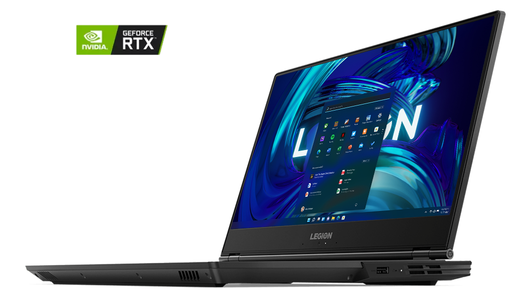 Right side view of the screen of the Lenovo Legion Y7000 with NVIDIA® GeForce RTX™