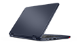 Thumbnail: Rear-view of Lenovo 500w Gen 3 2-in-1 laptop open about 80 degrees, showcasing blue color with speckled finish.