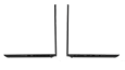 Thumbnail: Two back-to-back Black Lenovo ThinkPad T14s Gen 2 laptops open 90 degrees.