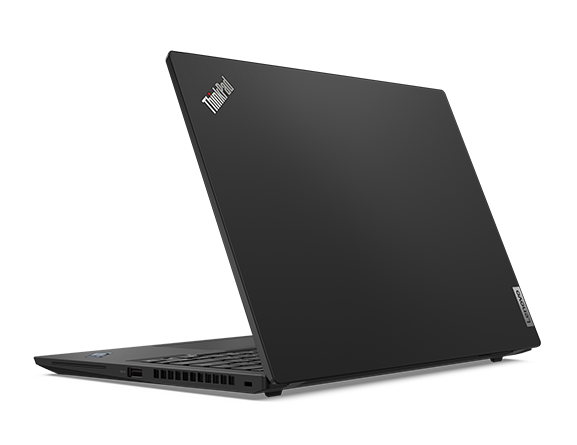 ThinkPad X13 Gen 2 (13” Intel) laptop – ThinkPad X13 Gen 2 (13” Intel) laptop – ¾ rear right view, lid open