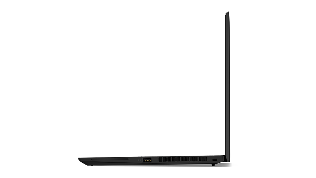 ThinkPad X13 Gen 2 (13” Intel) laptop – right side view, lid open