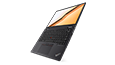 Thumbnail of ThinkPad X13 Yoga Gen (13” Intel) laptop – ¾ front/right view in laptop mode, with cover open flat