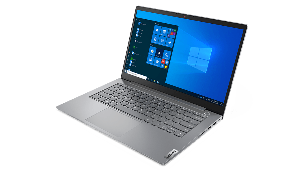 Lenovo ThinkBook 14, 2e generatie Intel-laptop, aanzicht rechtsvoor