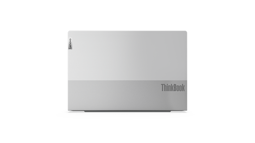 Vista superior del portátil Lenovo ThinkBook 14 de 2.ª generación con Intel con la tapa cerrada