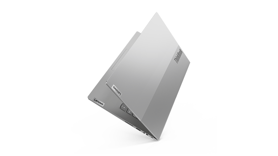 Portátil Lenovo ThinkBook 14 de 2.ª generación con Intel con la tapa a 20 grados