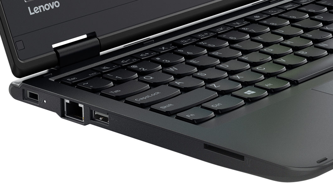 Lenovo ThinkPad 11e (4th Gen) Left Side Ports and Keyboard Detail