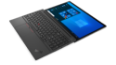 Thumbnail image of right three-quarter view of black Lenovo ThinkPad E15 Gen 2 open 180 degrees