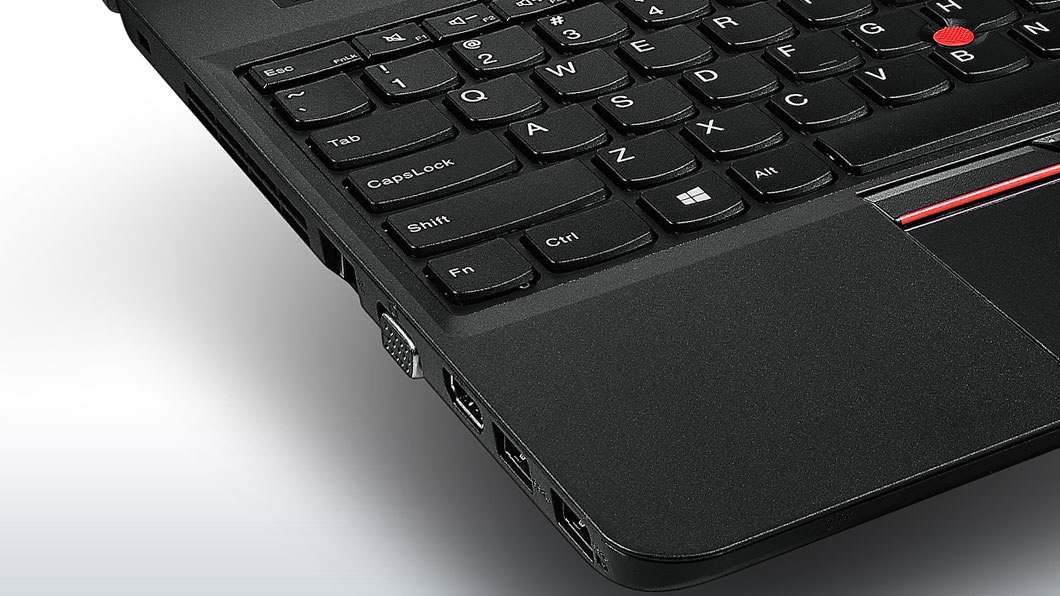 Lenovo ThinkPad E550 Detail Left Side View of Keyboard and Ports