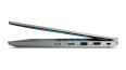 Image miniature de la vue latérale gauche de l’argent Lenovo ThinkPad L13 Gen 2 ouvert 45 degrés